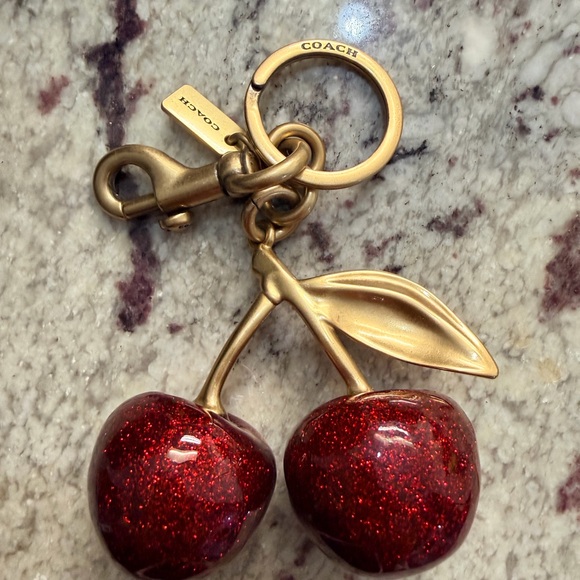Coach - Red Cherry bag charm with Gold Details - Picture 8 of 13
